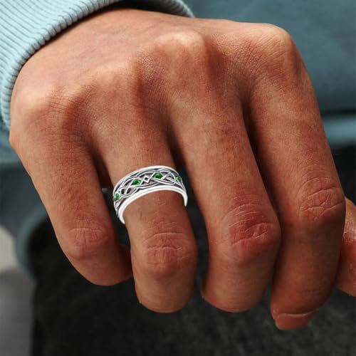 Claddagh Celtic Knot Band Rings for Men Women 925 Sterling Silver Irish Claddagh Promise Ring for Women Men4