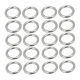 Silver Metal O Ring Buckle for Purses Bags Backpack Straps Set of 20