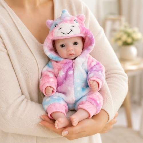 Muñeca Reborn de Silicona 10 Pulgadas Realista miniatura 4