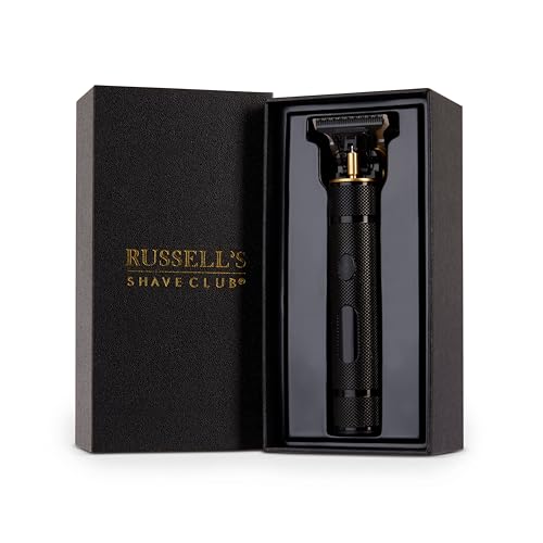 Russell's Precision Pro Electric Cordless Beard Trimmer Detailers with Ceramic Blades (Black) - Premium Barber Quality