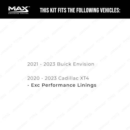 Image of Max Advanced Brakes Front Brake Kit Compatible With 2020 2021 2022 2023 Cadillac XT4 Compatible With Buick Envision Replacement Premium OE Disc Brake Rotors and Ceramic Brake Pads