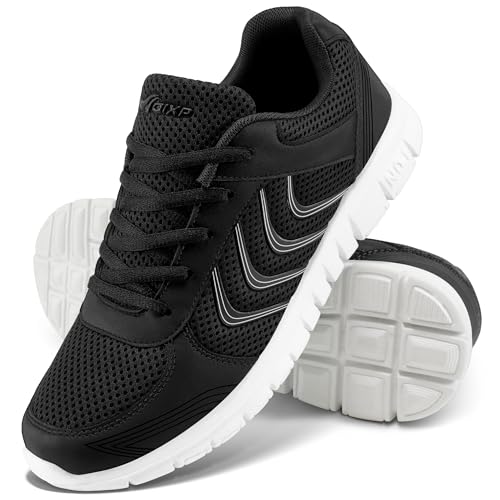 Best Shoes for Gym Class: Top Picks for Comfort & Performance 13 Alicegana Women's Breathable Mesh Tennis Athletic Lace up Fashion Walking Comfort Lightweight Running Sneakers Sports Shoes, Black