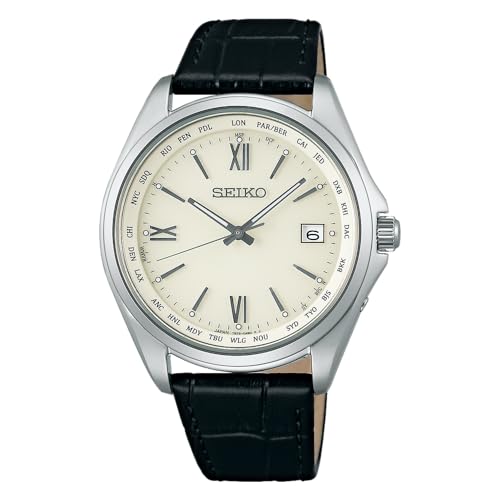 SEIKO SELECTION Watch, Men's Titanium Solar Radio Wave with World Time Function, 1 piece