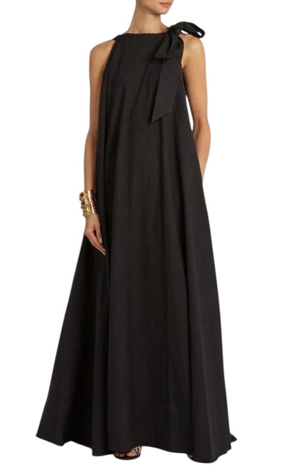 Robe noire à nœud fluide taille 50 pour sublimer vos formes