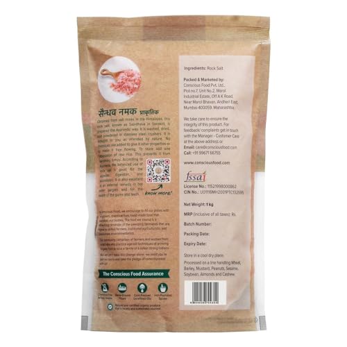 Image of Conscious Food Rock Salt | 2kg Pack of (1kg x 2) | Himalayan Pink Salt | Unprocessed | Pure & Natural | Sendha Namak