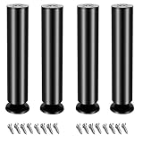 Patas de Mesa Metalicas Altas 4pcs Patas Redondas para Muebles Patas para Sofá Altas Patas para Muebles Cocina Cama SofÁ Mesa Estantes Patas,black-20CM(7.9IN)