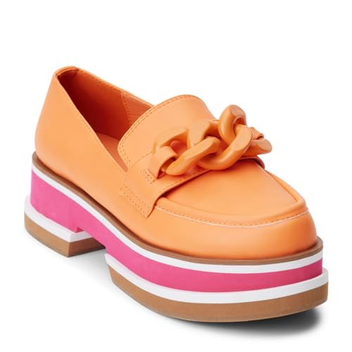 Image of Coconuts by Matisse Womens Madison Platform Slip On Loafers Casual - Orange
