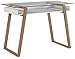 Poly and Bark Segovia Glass Top Desk in Natural (Natural)