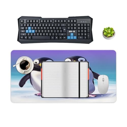 Cute Penguin4 Desk Mat Non-Slip Large Mouse Pad miniatura 4