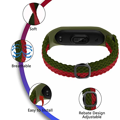 ToVioc Nylon Watch Strap for Xiaomi Mi Band 7/6/5/4/3 Strap Adjustable Elastic Breathable Sport Watch Band for Xiaomi Smart Band 7/6/5/4/3 - Image 2