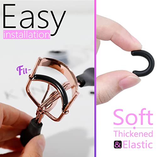 Qiipii 40 Pcs Eyelash Curler Refills Curler Refill Pads Soft Rubber Curler Replacement Refills Pads For Universal Eyelash Curler With A Clear Storage Box (Black, Purple, Rose Red, Pink * 10) #TOP3