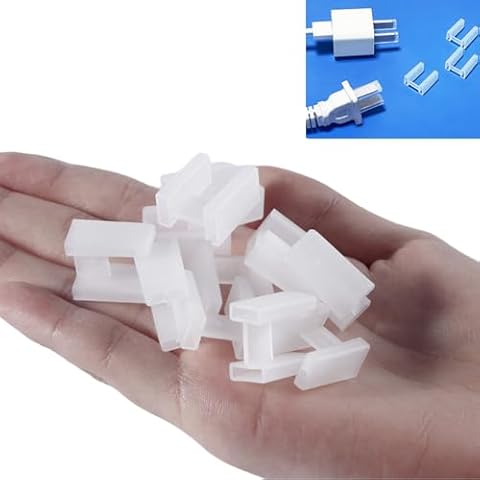 10Pcs Phone Charger Plug Cover 2 Pin Power Plug Power Inlet Cover,Outlet Baby Proof Cover US Standard Wall USB Charger Adapter Accessories Attachments Anti Rust Cover