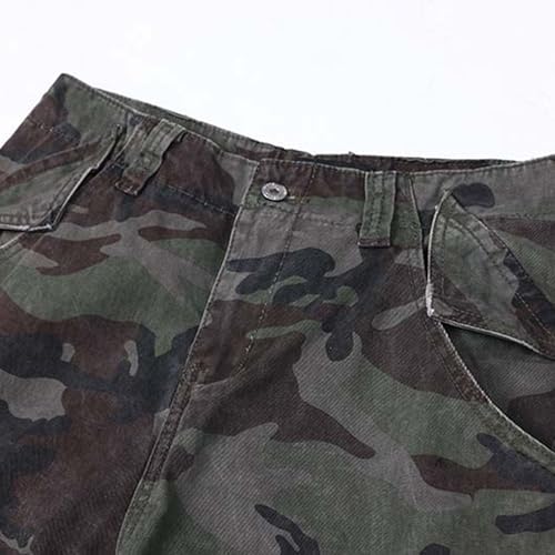 XYXIONGMAO Men's Green Camouflage Overalls Casual Techwear Multi-Pocket Loose Cargo Pants Hip Hop Streetwear Sweatpants4