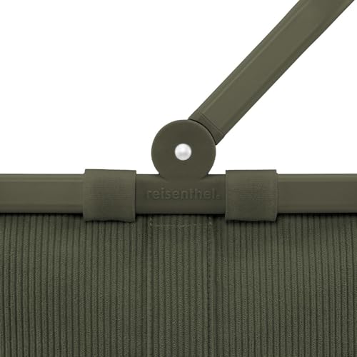 reisenthel carrybag cord dark matcha – Stabiler Einkaufskorb mit viel Stauraum und praktischer Innentasche – Elegantes und wasserabweisendes Design