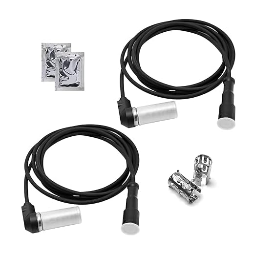 2 Pcs Truck Wheel Speed ABS Tailer Sensor Kit Replacement for Wabco Abs Wheel Sensor Bracket Extension Cable 4410328140 4410326180 6.6 ft 90 Degree Replacement for Meritor R955342 S4410326150