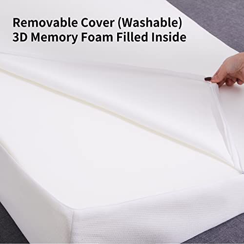 Sunyrisy Wide Size Bed Wedge Pillow, Wedge Mattress Topper With Washable Cover, Wedge Pillow For Headboard, Inclined Mattress Elevator For Acid Reflux, Neck & Back Pain, Anti-Snoring, Queen #TOP7