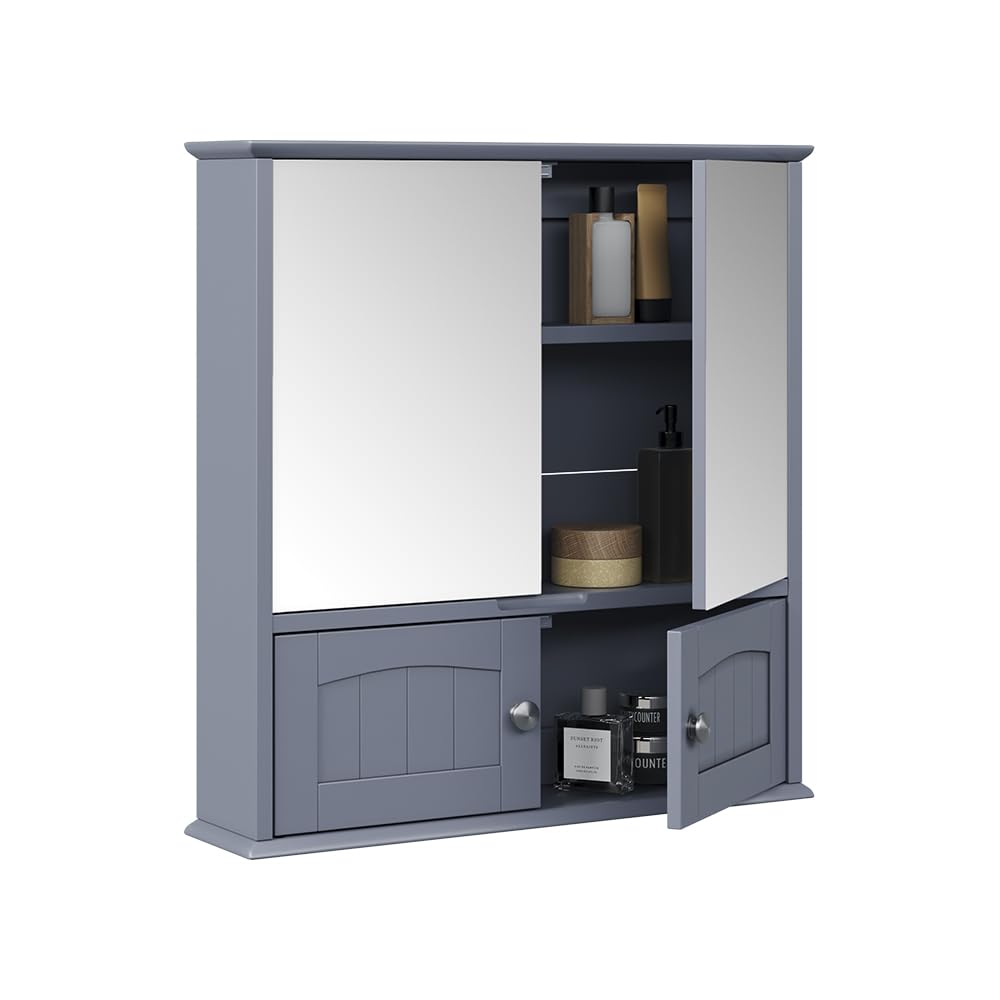 Vicco Armoire de Toilette Bianco, Gris, 56x58cm