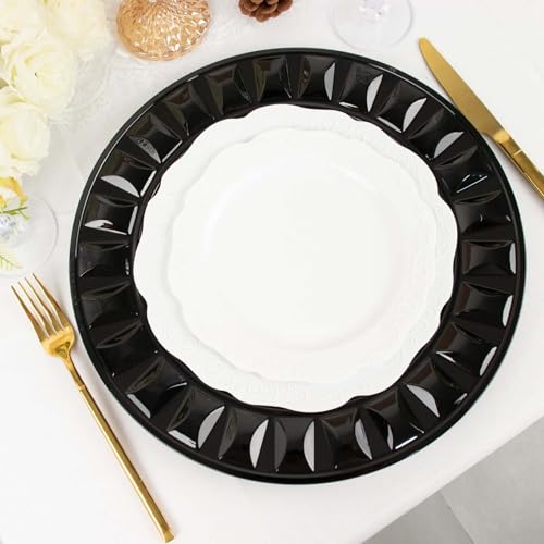 Set 6 Platos Desechables Redondos Negros 13" miniatura 5