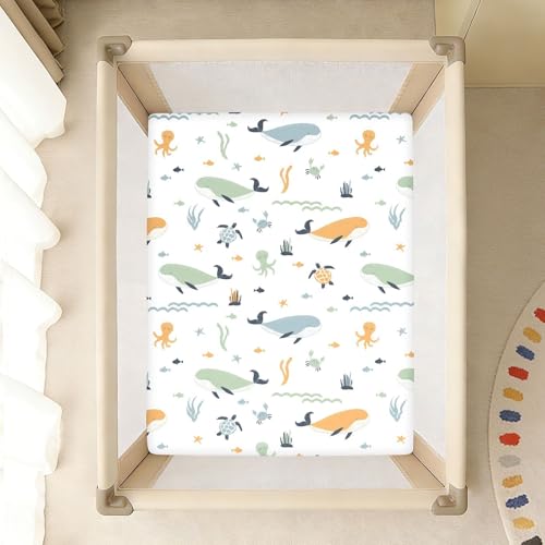 Draps de berceau motif océan en coton pour la chambre de bébé - 8