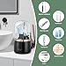 Toothbrush Holders for Bathrooms,Rotating 5-Slot with Cover and Draining Water,Kids Electric Toothbrush Holder and Toothpaste Stand Storage for Bathroom Accessories Counter Organizer Vanity