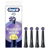 Oral-B iO Original Electric Toothbrush Heads, Pack of 4 Toothbrush Heads with Angled Bristles for Deep Plaque Removal & Polishing Petals for Teeth Whitening, for Oral B iO Series Radiant White, Black - Image 1