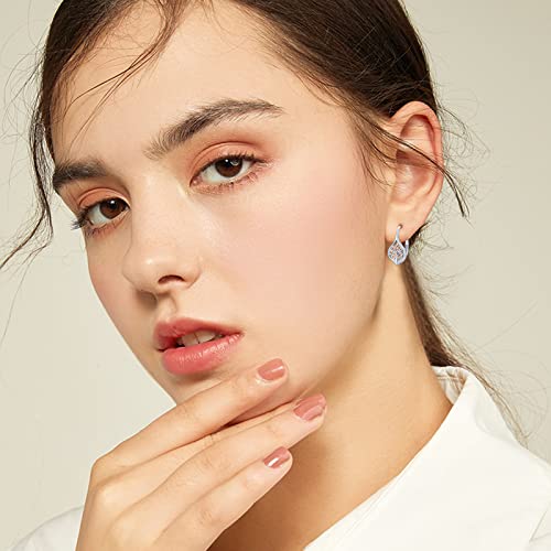 Tree Of Life Leverback Earrings For Women Small Leverback Earrings Sterling Silver Dainty Rose Gold Plated Earrings Tree Of Life Jewelry Gifts For Women Girls Hypoallergenic Earrings For Sensitive Ears #TOP1