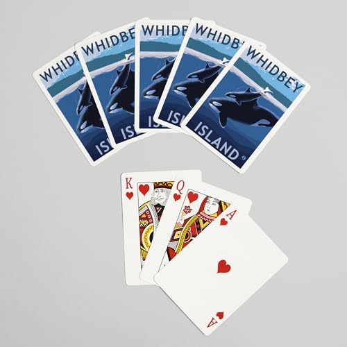 Baraja de 52 cartas tamaño póker Orca y Cría miniatura 7