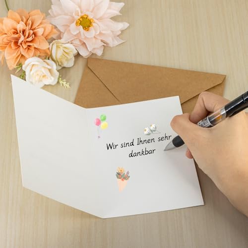 WenmthG - Dankeschön Geschenke(Klappkarte, inkl. Umschlag) - Dankeskarten - Kleines Danke Geschenk - Danke Karte für Frauen, Männer, Mädchen, Jungen