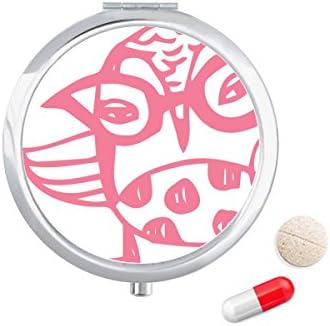 Cartoon Glasses Bird Protect Animal Pet Lover Pill Case Pocket Medicine Storage Box Container Dispenser