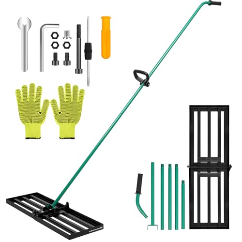 Foldable Lawn Leveling Rake 30'x10' - Superior 6.5 FT Lawn Leveler Rake,Leve Lawn Tool with...