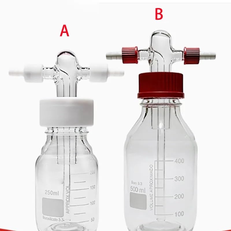 GL45 Gas Washing Bottle — 250/500/1000 mL Laboratory Safety Gas Cylinder(100mL B)