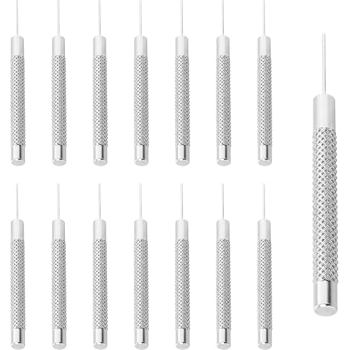 ZCZQC 15PCS Watch Band Punch Pin Cotter Pin Punch Metal Watch Band Link Removal Tool 0.8mm with Pin Repair Tool Universal Watchmaker Tool for Adjusting Length