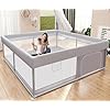 Baby Playpen 50×50 Inch, Play Pens for Babies and Toddlers Baby Fence Play Yards for Indoor & Outdoor with Breathable Mesh Anti-Fall Playpen