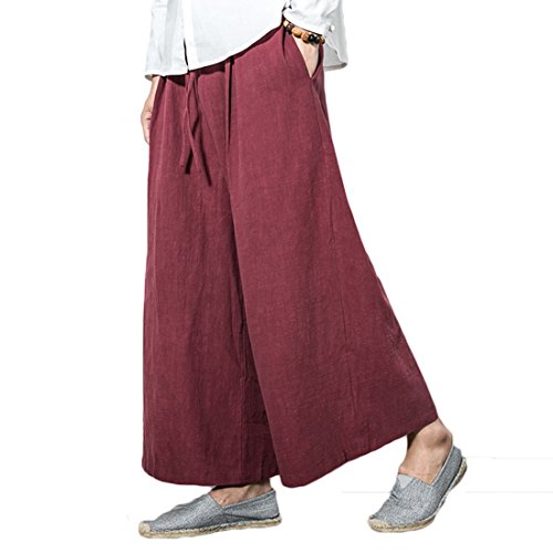 Mirecoo -  Pantaloni - Uomo Wine Red M