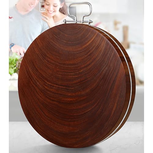 Tabla de cortar de madera maciza con asa. Versátil, esencial para carne, frutas, verduras, duradera, respetuosa con el medio ambiente, perfecta para chefs y cocineros caseros