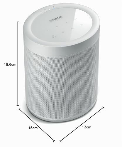 YAMAHA MusicCast 20 – Enceinte bluetooth 40W – Système audio Multiroom, Wifi, Airplay – Baffle maison – Compatible avec smartphones et ordinateurs – Blanche