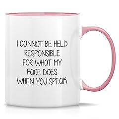 White Mug with Pink Handle and Inner