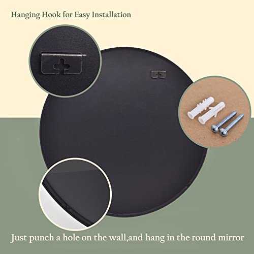 Image of HARRITPURE Round Mirror 15.7 Gold Wall Mounted Circle Mirrors Vanity Mirror with Brushed Aluminum Alloy Frame Modern Decoration for Bathroom, Living Room, Vanity, Bedroom, Entryway