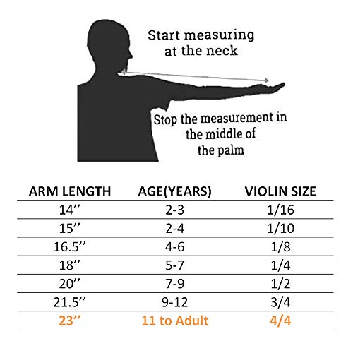 Paititi 4/4 Full Size Artist-100 Student Violin Starter Kit With Brazilwood Bow Lightweight Case, Shoulder Rest, Extra Strings And Rosin #TOP4