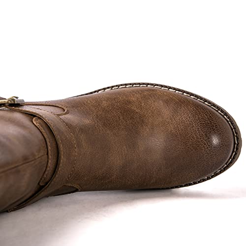 Image of GLOBALWIN Women's Chunky Low Heels Boots Knee High Boots For Women