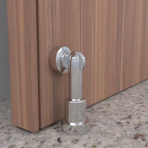 Image of Boniry Premium Magnetic Door Stopper | Durable, Stylish & Rustproof | Protects Doors | Strong Hold, Easy Installation, Perfect for Home & Office Use (4, Silver)