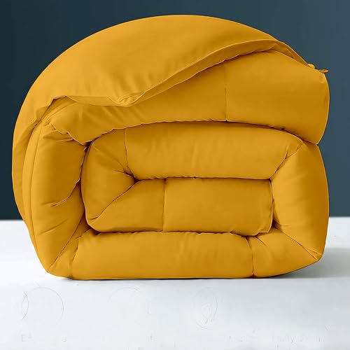 Image of Day Care - 600 GSM Hotel Quality-Down Alternative Microfiber Comforter for Heavy Winter Queen Size Comforter /Blanket /Rajai (90 inch x 90 inch Inches /228cm x 228cm) - Comforter Queen Size|Gold