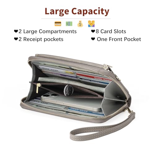 Image of GOIACII Phone Purse Crossbody Bags for Women Small Travel Wallet Touch Screen RFID Blocking