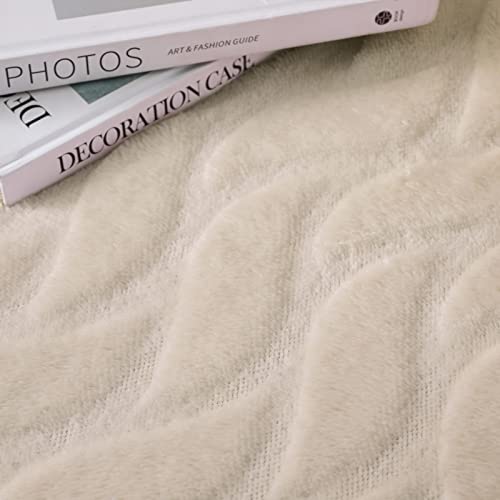 Whale Flotilla 300Gsm Plush Breathable Fleece Throw Blanket For All Seasons, Super Soft Fuzzy Blanket With Decorative Pattern For Couch Sofa(50X70 Inch), Lightweight And Fluffy, Light Gold #TOP7