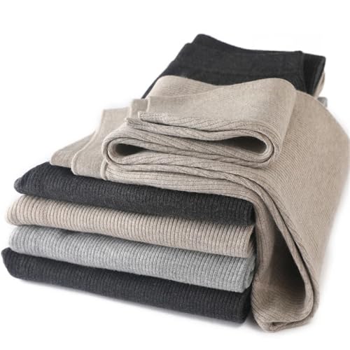 DBFBDTU Knitted Men's Wool Pants Casual and Comfortable Stripped Wool Pants Solid Warm Trousers2