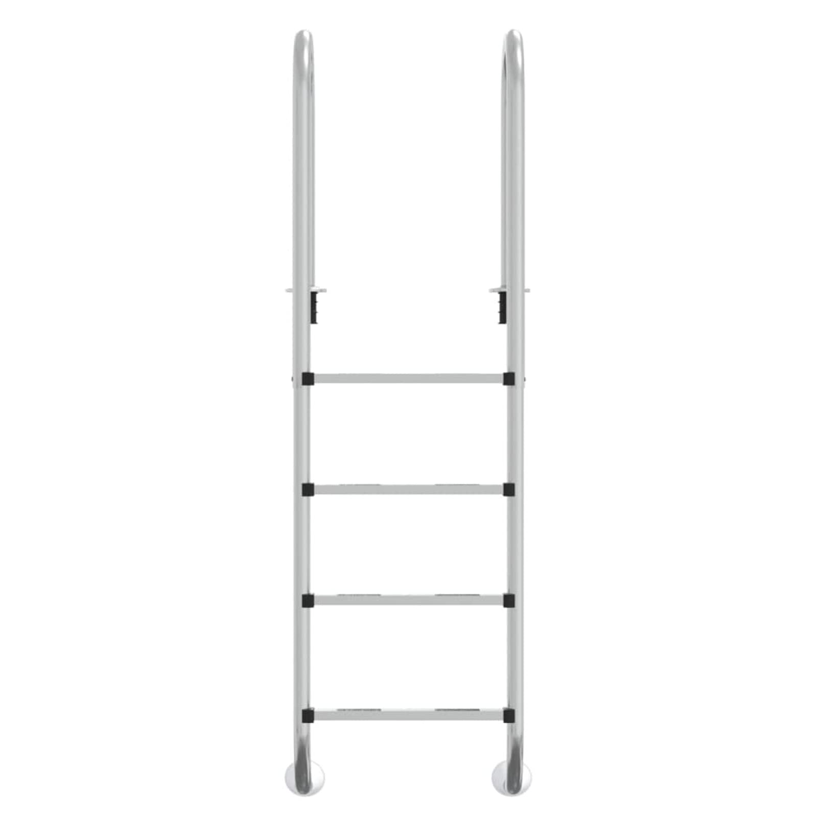 Scala per Piscina 54x38x184,5 cm Acciaio Inox 304,Scaletta per Piscina Barche Gradini da Bagno per Piscina/Ponte/Barca, per Yacht con gradini Antiscivolo con corrimano