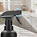 Hethyo Spray Bottles 16.9oz/500ml Plastic Empty Spray Bottle for Hair Mist/Stream Spraying Heavy Duty Water Spray Bottles for Cleaning Solutions, Plants 2 Pack (Black)