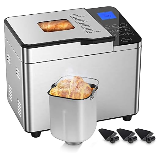Premium deg- och brödmaskin med automatisk frukt- och nöttdispenser, 2 lb. brödkapacitet, rostfritt stål, kan inte bara göra bröd, utan kan också göra yoghurt, risvin, köttfuru