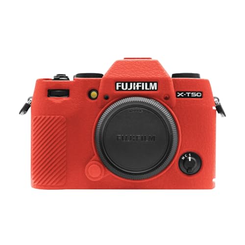 Funda Protector de Cámara para Fujifilm X-T50 Silicona Roja miniatura 1