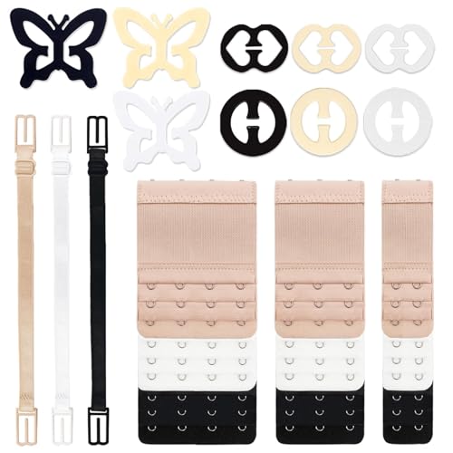21 Pcs Adjustable Non-slip Bra Strap Clip Set Women's Sports Accessories Comfortable Bra Clip 2 Hook, 3 Hook, 4 Hook